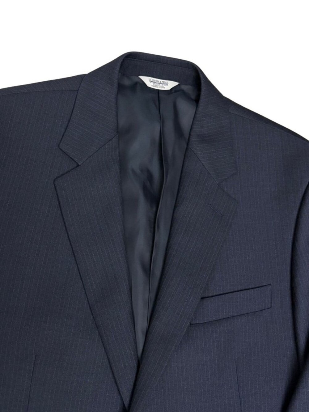 JOSEPH & FEISS PINSTRIPE SUIT Blue Business Casual Formal Blazer Pants Mens 40R - Picture 8 of 11